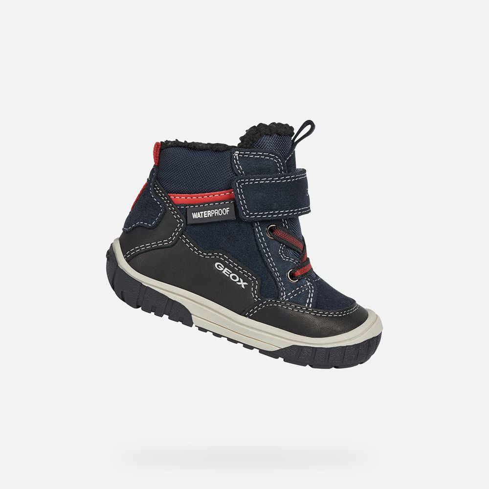 Geox Boots Navy/Black Omar Boy - Geox Baby Shoes - BRYQOW547